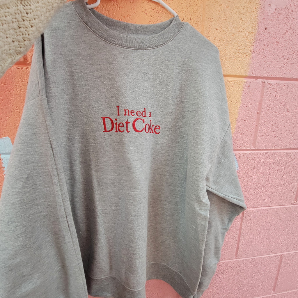 "I Need a Diet Coke" - Embroidered Top - Elizacollective