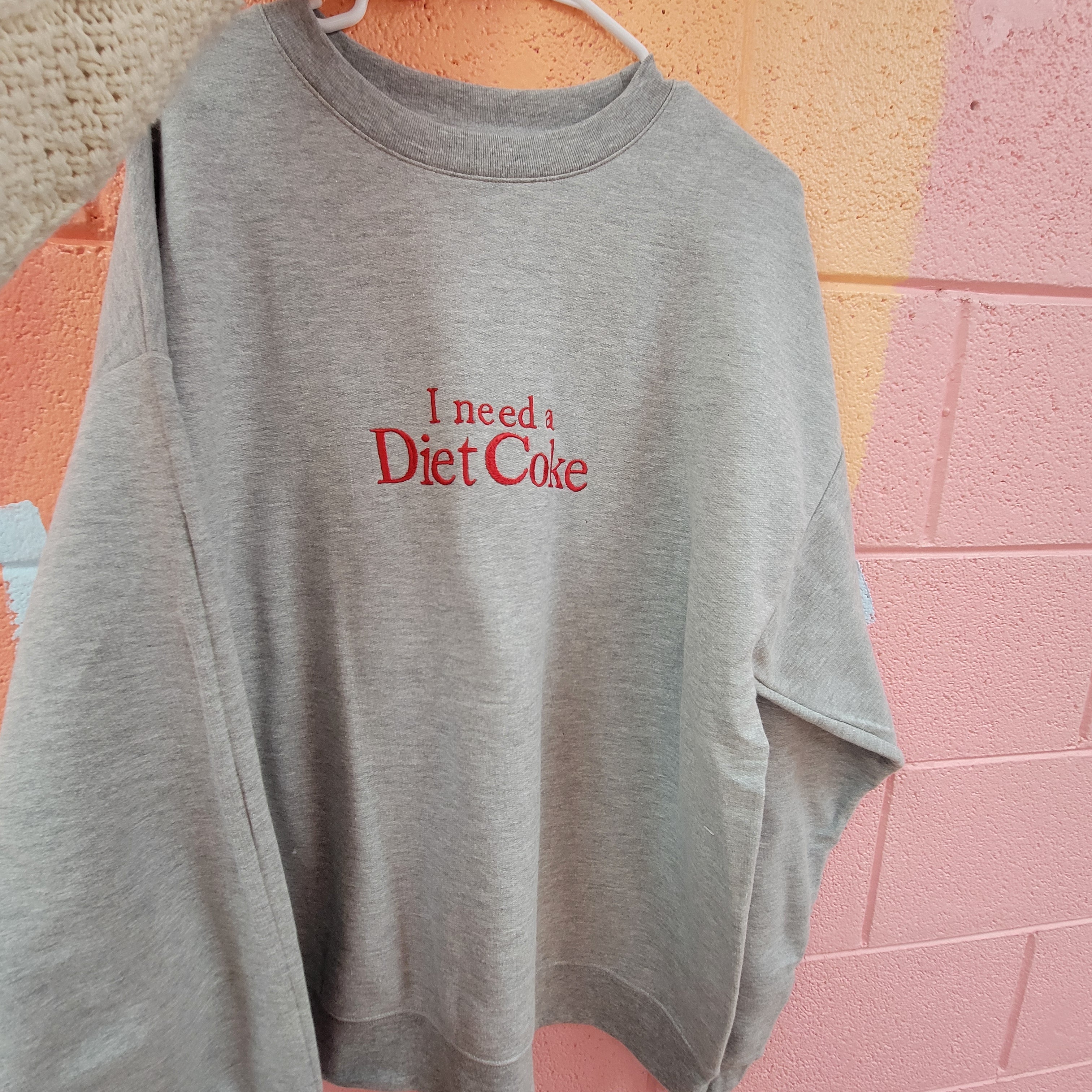 "I Need a Diet Coke" - Embroidered Top - Elizacollective