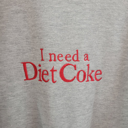 "I Need a Diet Coke" - Embroidered Top - Elizacollective